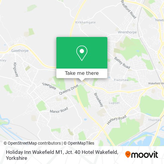 Holiday Inn Wakefield M1, Jct. 40 Hotel Wakefield map