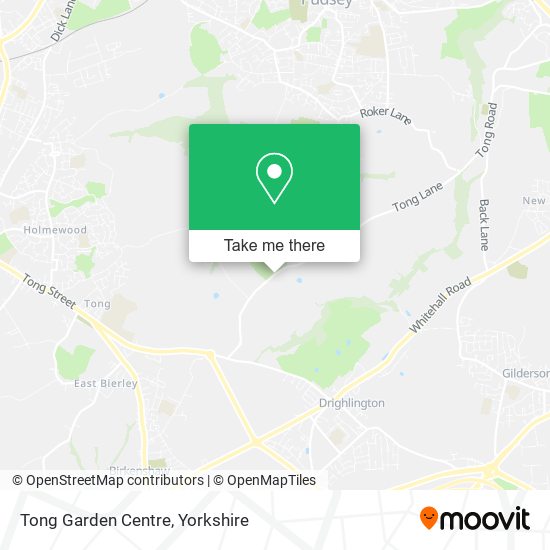 How to get to Tong Garden Centre in Bradford by bus or train?