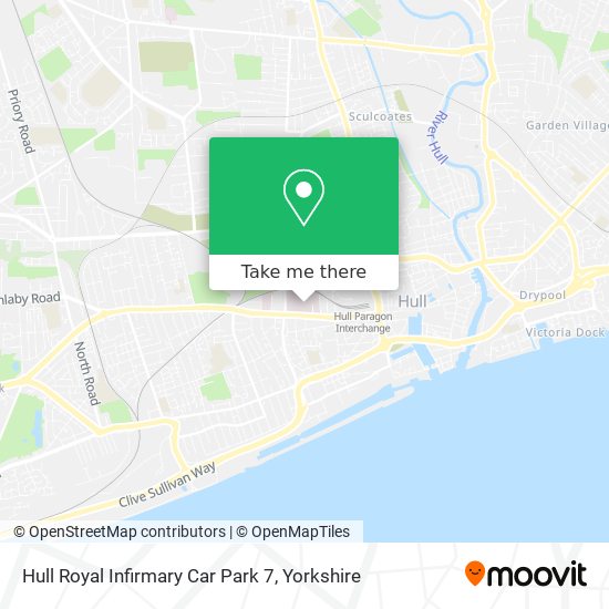 Hull Royal Infirmary Car Park 7 map