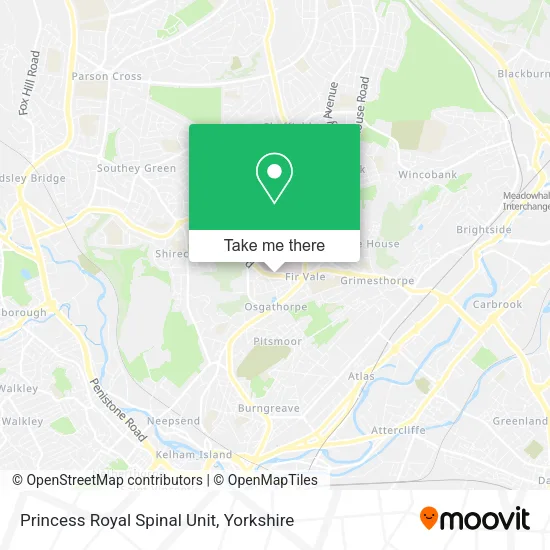 Princess Royal Spinal Unit map