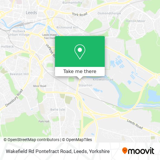 Wakefield Rd Pontefract Road, Leeds map