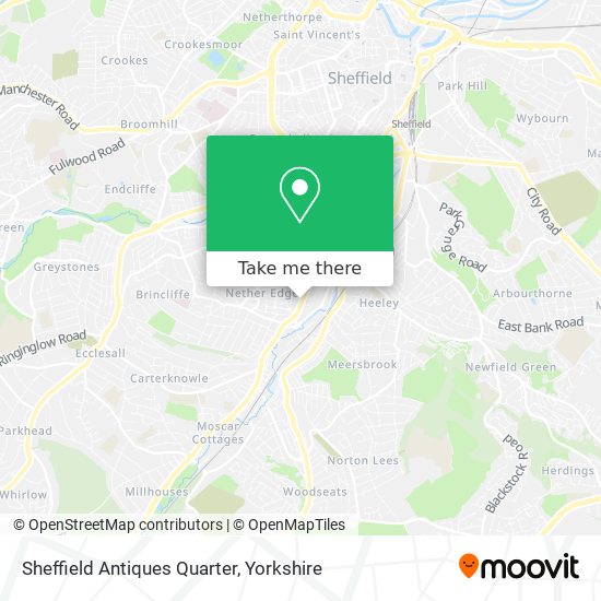 Sheffield Antiques Quarter map