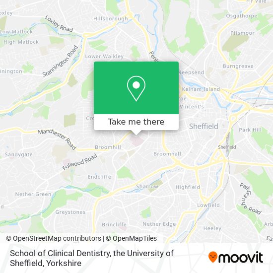 School of Clinical Dentistry, the University of Sheffield map
