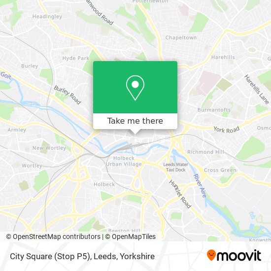 City Square (Stop P5), Leeds map