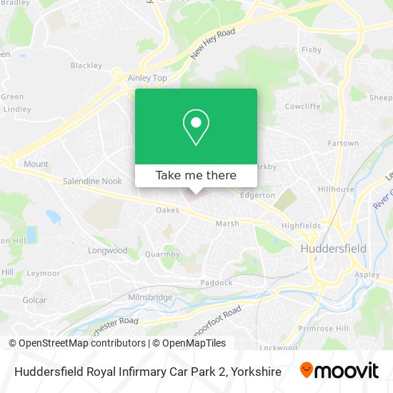 Huddersfield Royal Infirmary Car Park 2 map