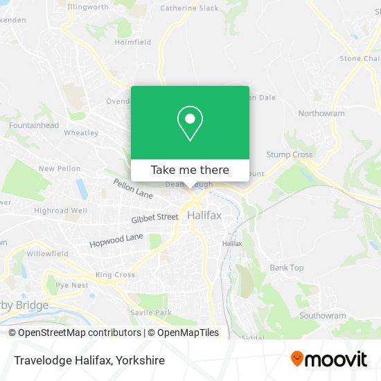 Travelodge Halifax map