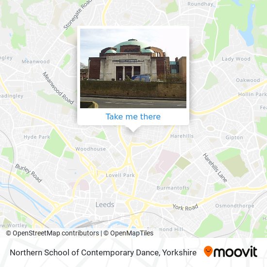 Northern School of Contemporary Dance map