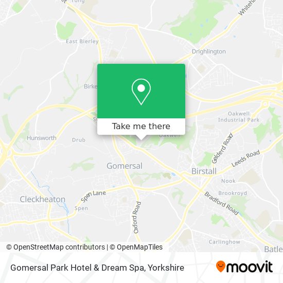 Gomersal Park Hotel & Dream Spa map