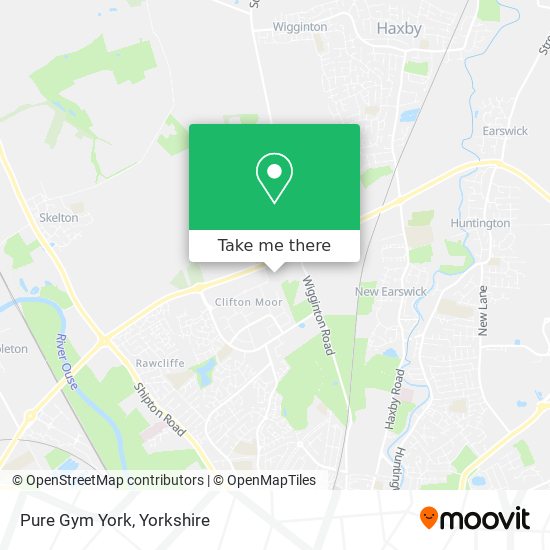 Pure Gym York map