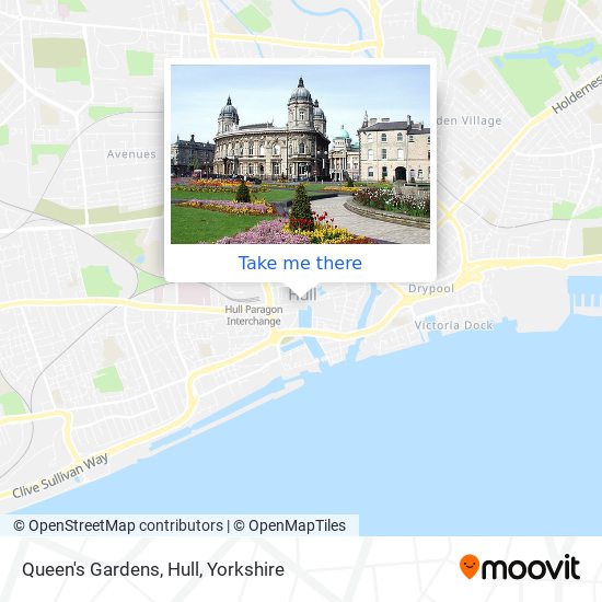 Queen's Gardens, Hull map