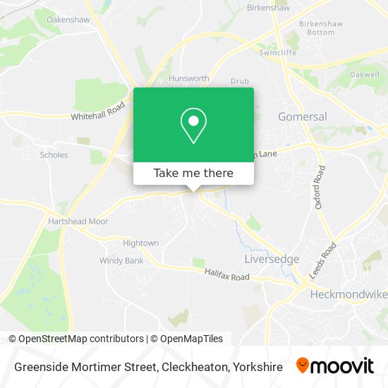 Greenside Mortimer Street, Cleckheaton map