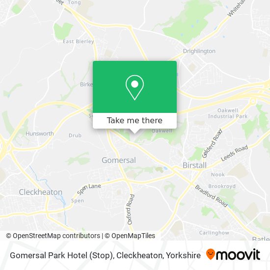 Gomersal Park Hotel (Stop), Cleckheaton map