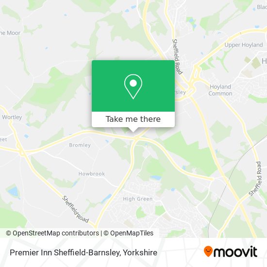 Premier Inn Sheffield-Barnsley map