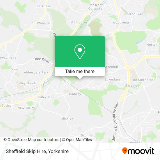 Sheffield Skip Hire map