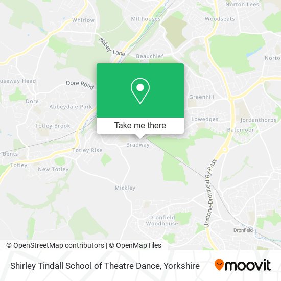 Shirley Tindall School of Theatre Dance map