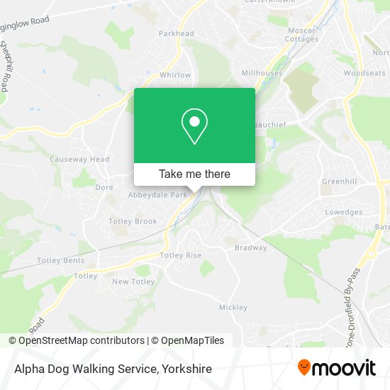 Alpha Dog Walking Service map