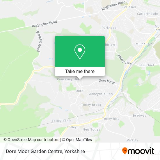 Dore Moor Garden Centre map