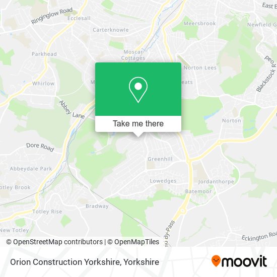 Orion Construction Yorkshire map