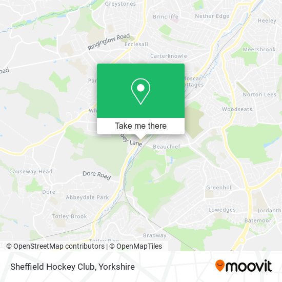 Sheffield Hockey Club map