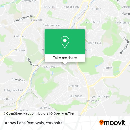 Abbey Lane Removals map