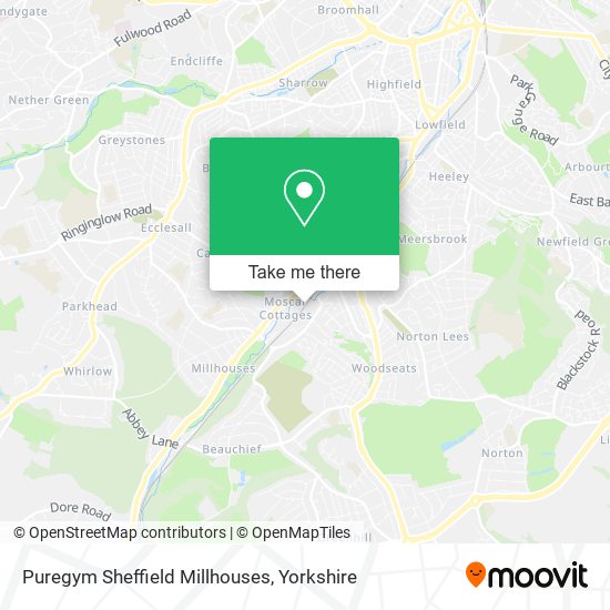 Puregym Sheffield Millhouses map