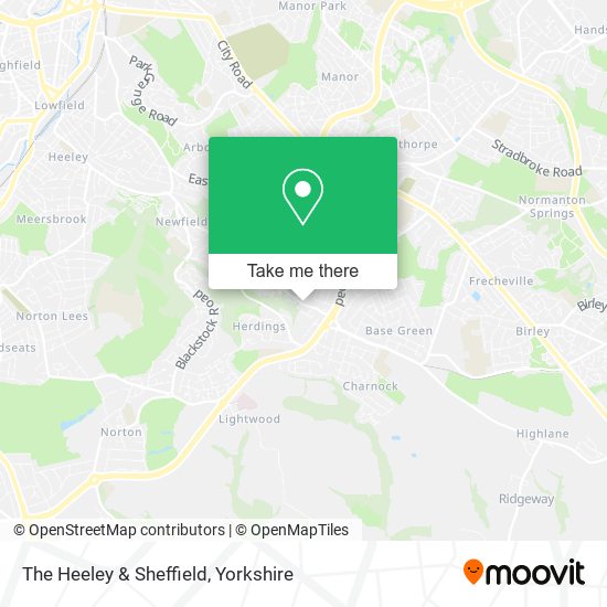 The Heeley & Sheffield map