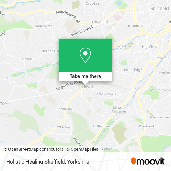 Holistic Healing Sheffield map