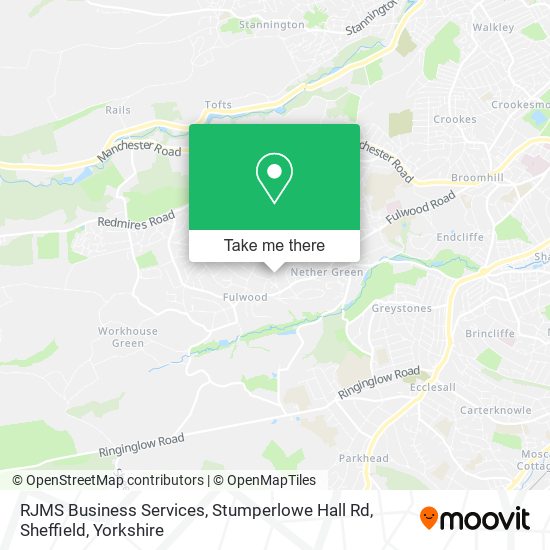 RJMS Business Services, Stumperlowe Hall Rd, Sheffield map