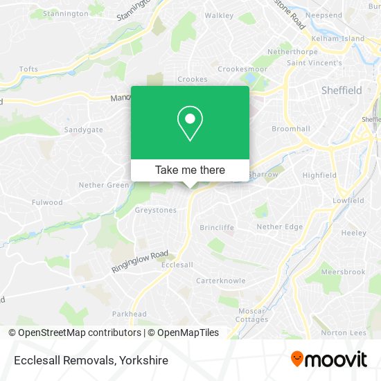 Ecclesall Removals map