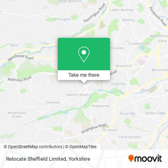 Relocate Sheffield Limited map