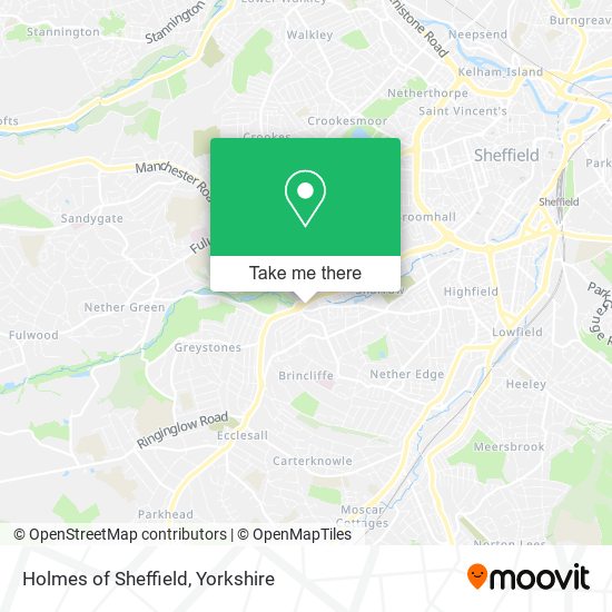 Holmes of Sheffield map