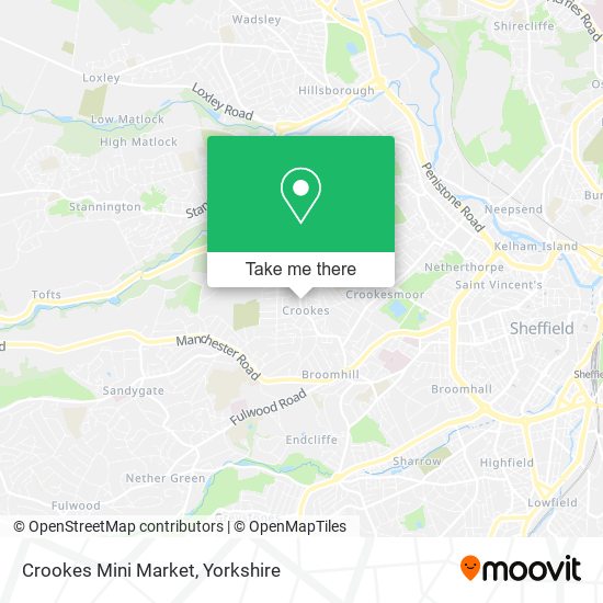 Crookes Mini Market map