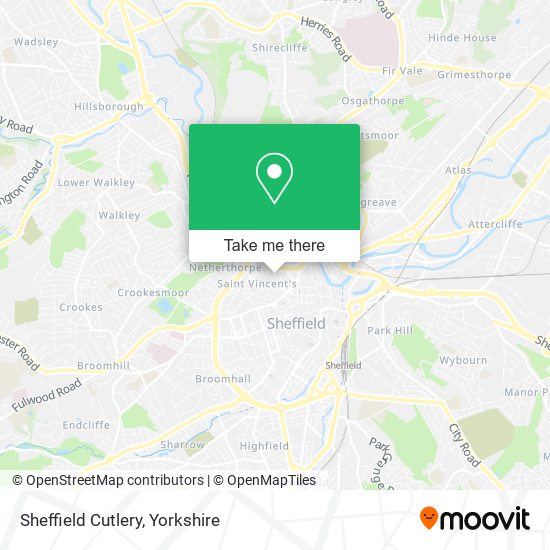 Sheffield Cutlery map