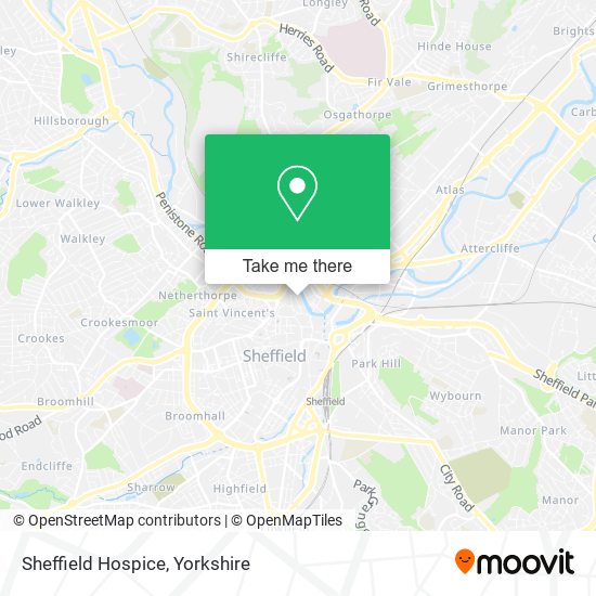 Sheffield Hospice map