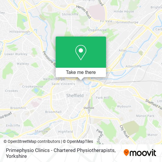 Primephysio Clinics - Chartered Physiotherapists map