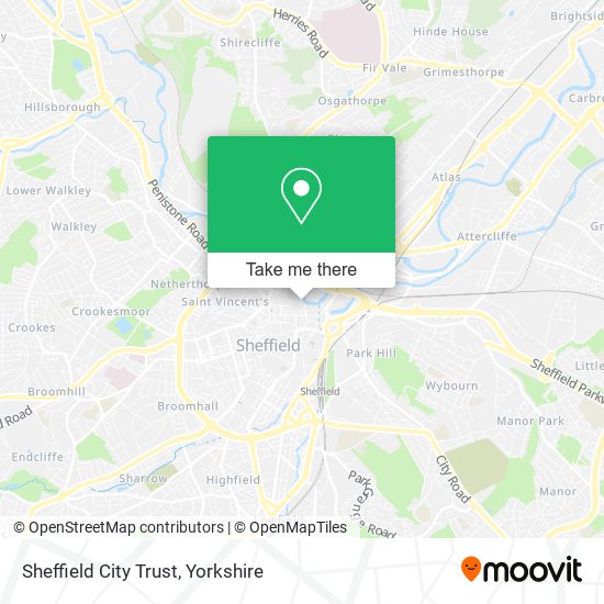 Sheffield City Trust map