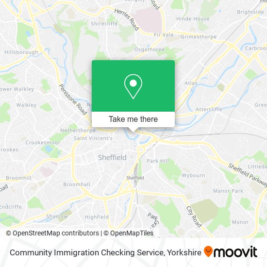 Community Immigration Checking Service map