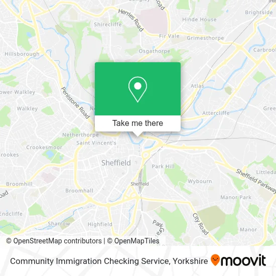 Community Immigration Checking Service map