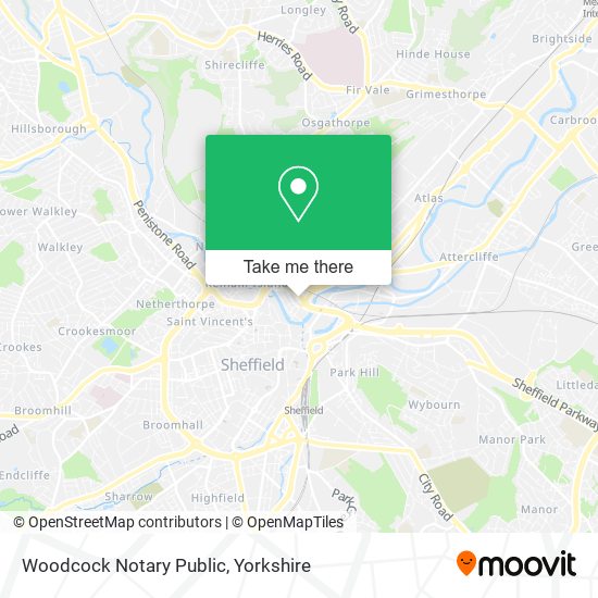 Woodcock Notary Public map