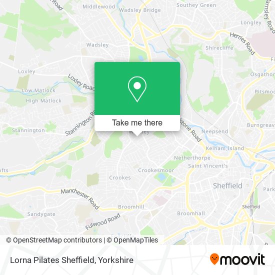 Lorna Pilates Sheffield map