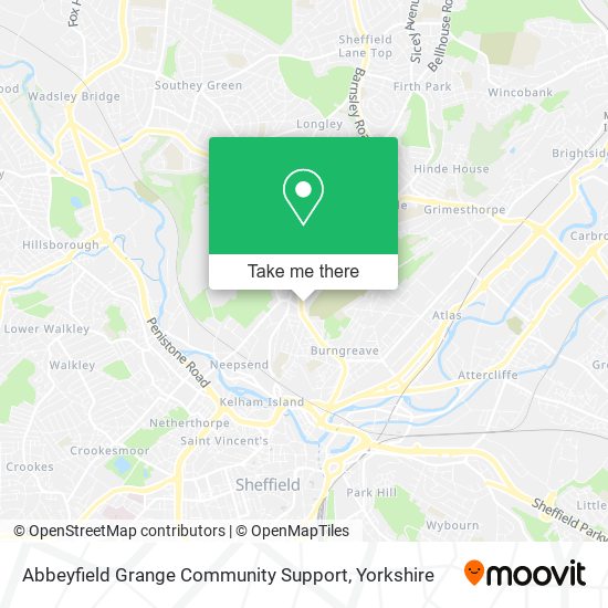 Abbeyfield Grange Community Support map