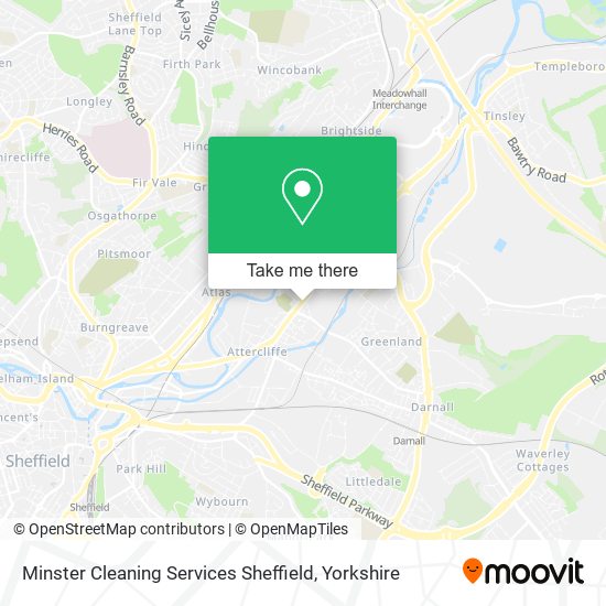 Minster Cleaning Services Sheffield map