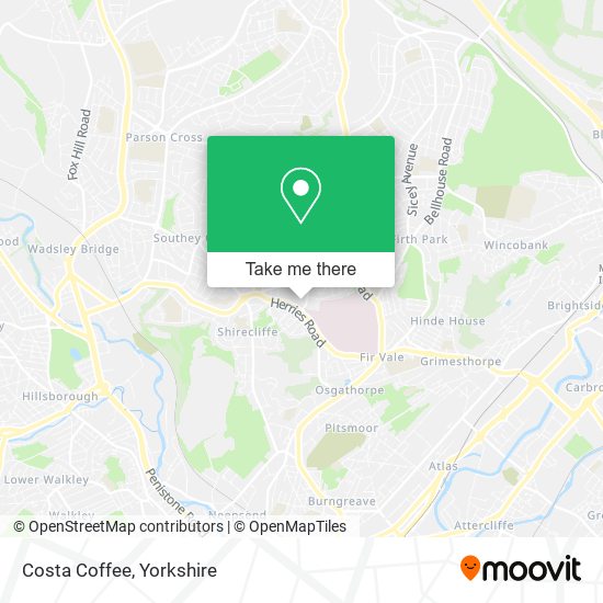 Costa Coffee map