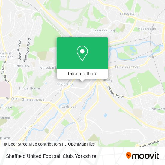 Sheffield United Football Club map