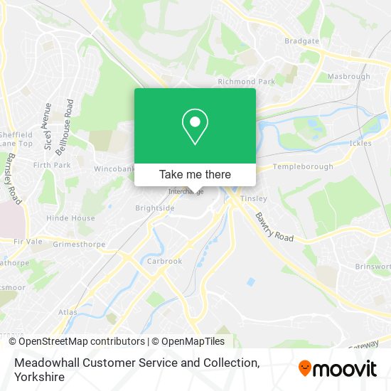 Meadowhall Customer Service and Collection map