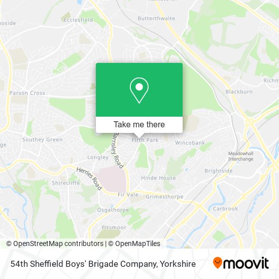 54th Sheffield Boys' Brigade Company map