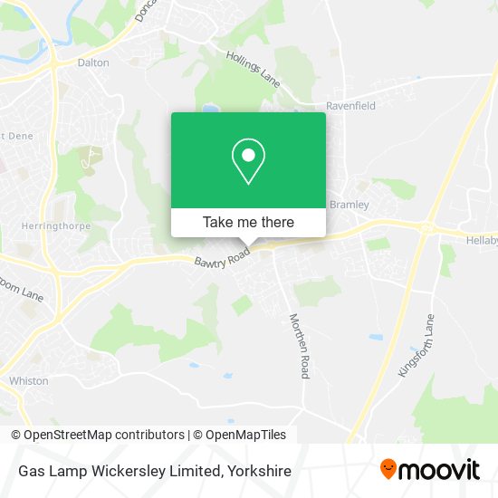 Gas Lamp Wickersley Limited map
