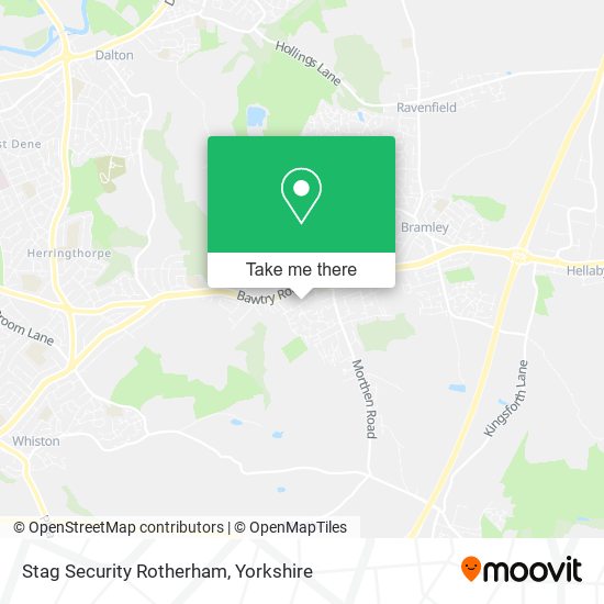 Stag Security Rotherham map