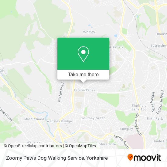 Zoomy Paws Dog Walking Service map