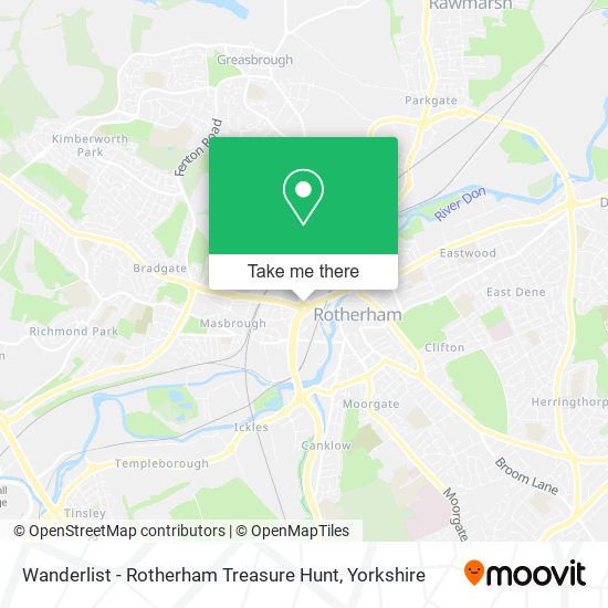 Wanderlist - Rotherham Treasure Hunt map